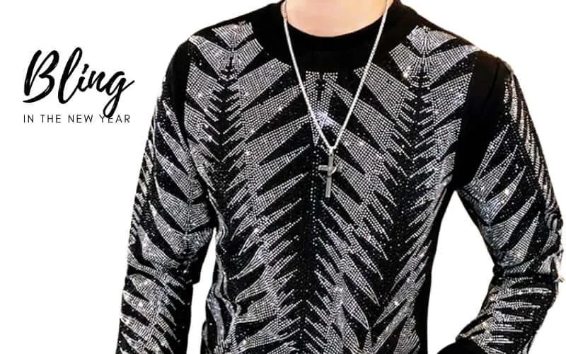 Diamond Long Sleeve Pullovers For Men