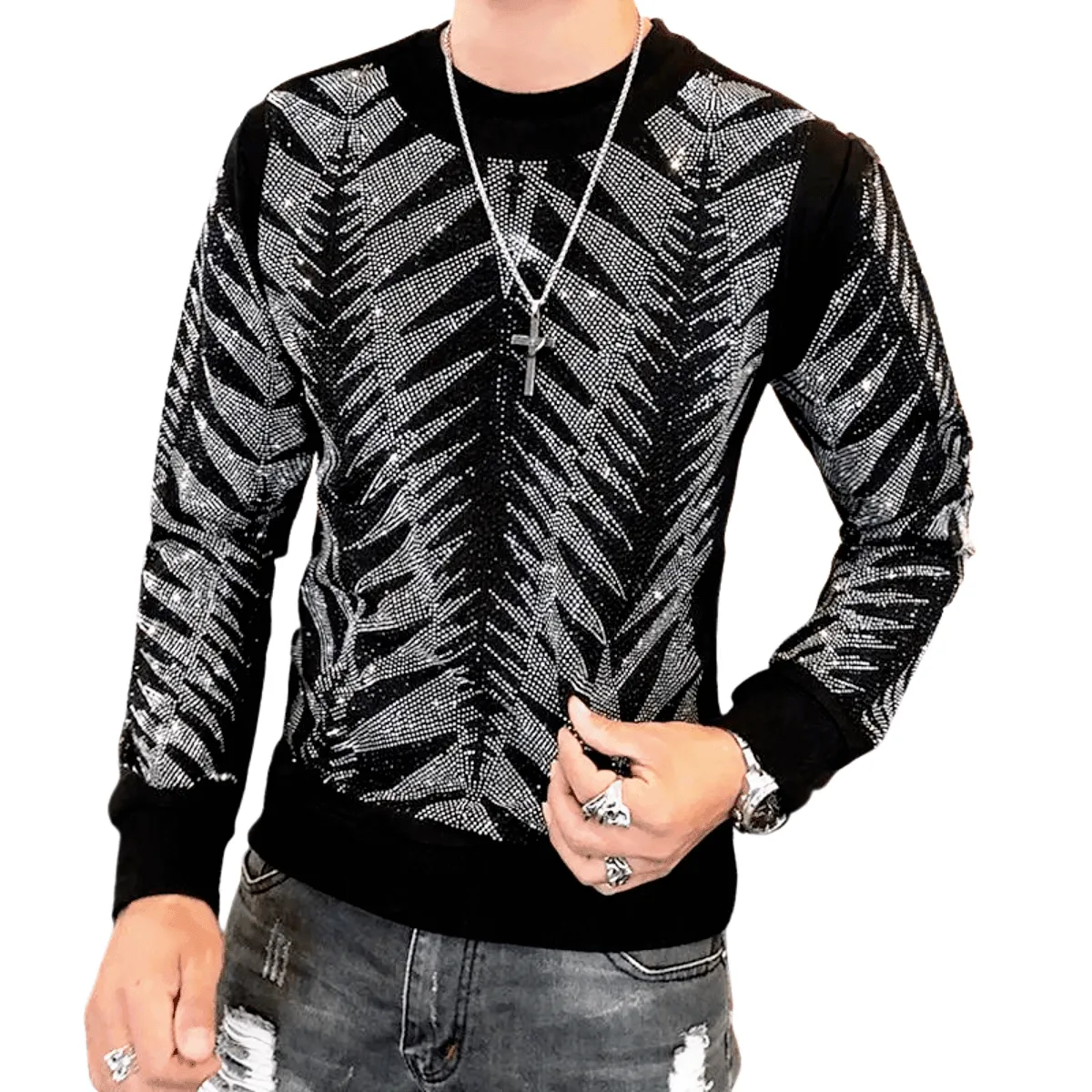 Diamond Long Sleeve Pullovers For Men