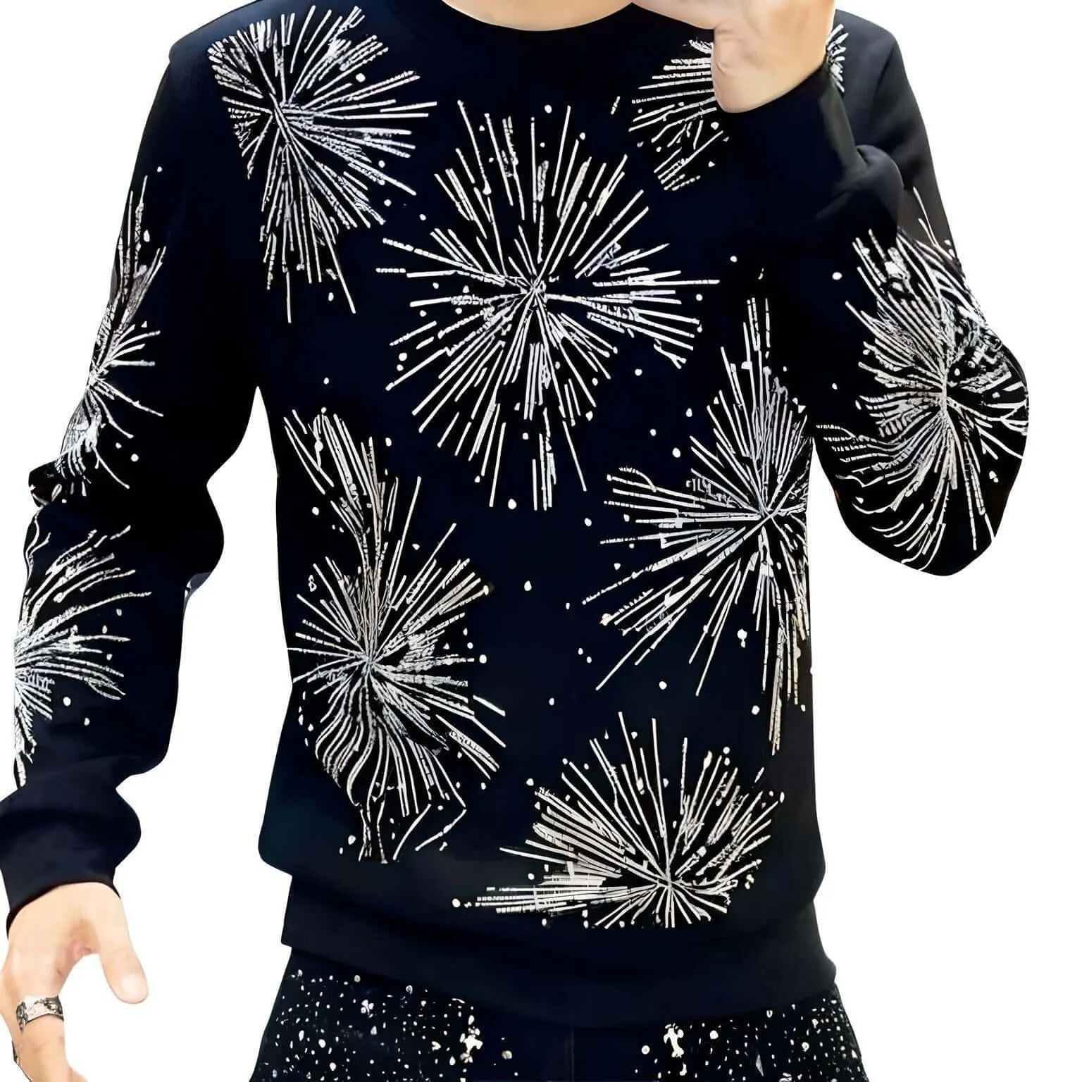 Diamond Long Sleeve Pullovers For Men