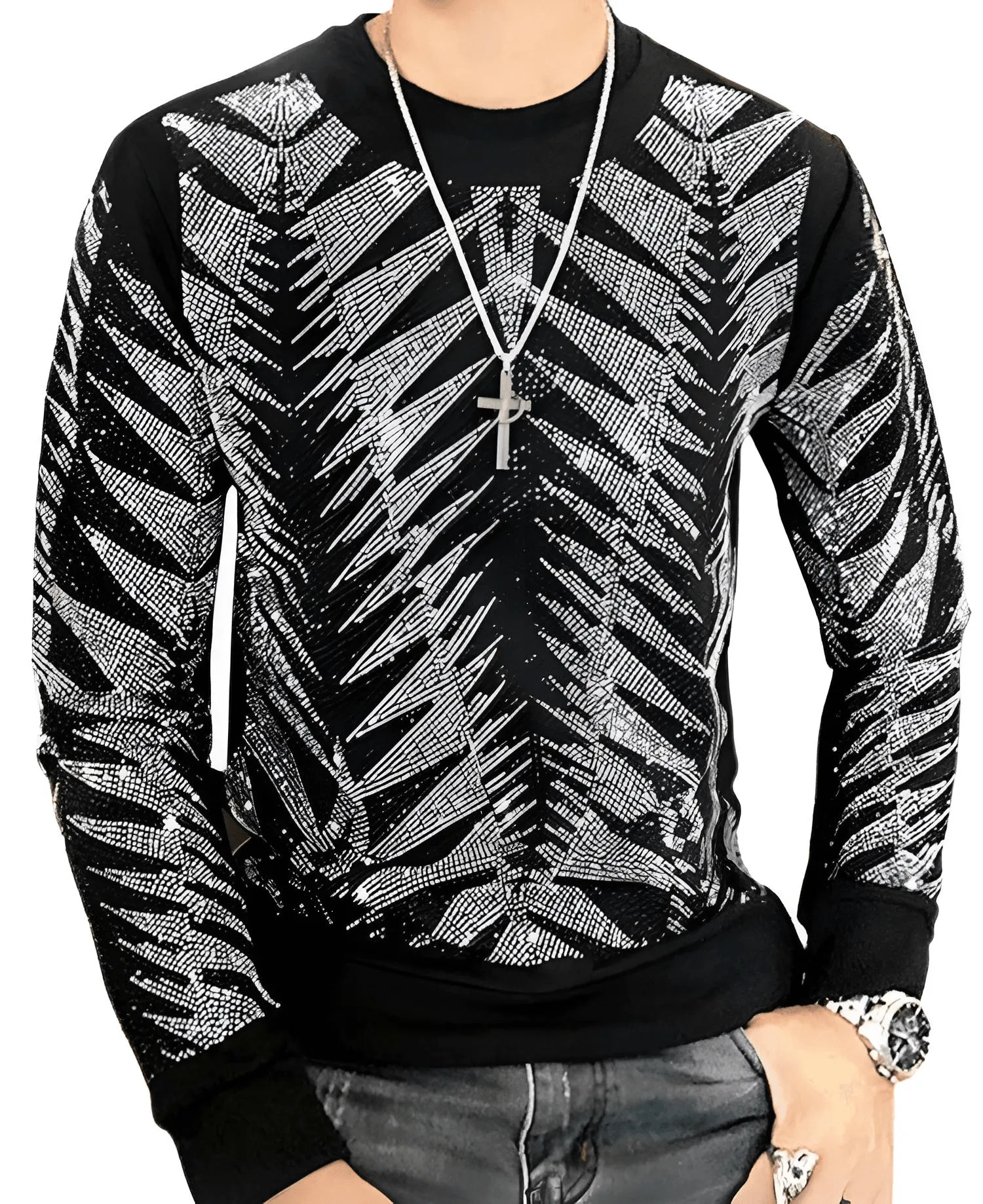 Diamond Long Sleeve Pullovers For Men