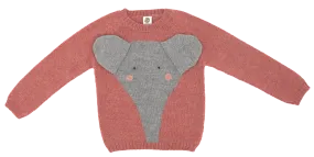 NW430 Floppy ears pink Elephant Sweater